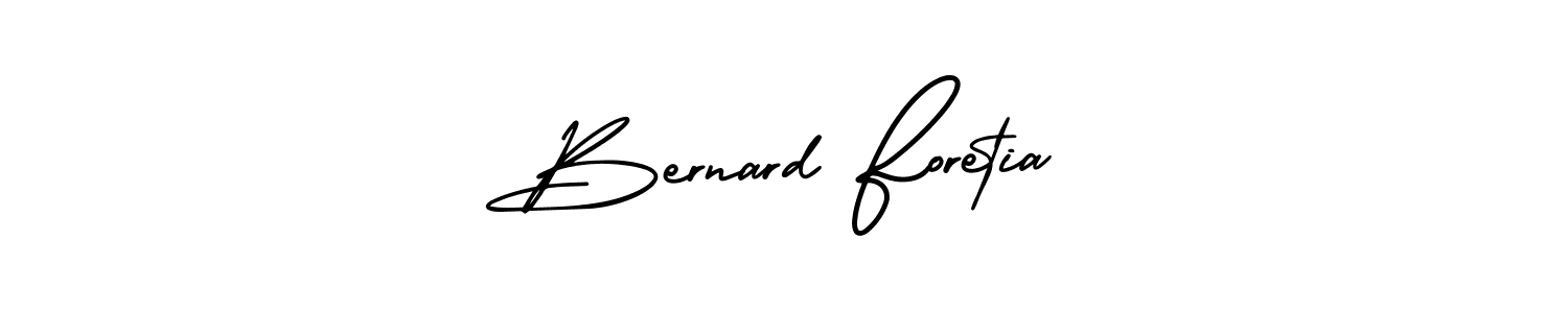 Design your own signature with our free online signature maker. With this signature software, you can create a handwritten (AmerikaSignatureDemo-Regular) signature for name Bernard Foretia. Bernard Foretia signature style 3 images and pictures png
