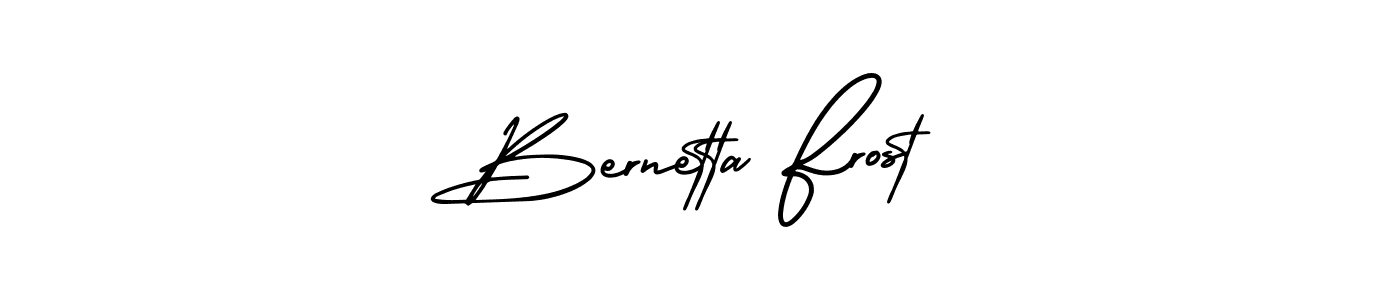 This is the best signature style for the Bernetta Frost name. Also you like these signature font (AmerikaSignatureDemo-Regular). Mix name signature. Bernetta Frost signature style 3 images and pictures png