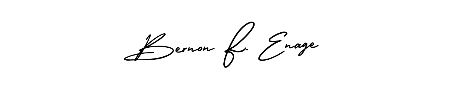 Make a short Bernon F. Enage signature style. Manage your documents anywhere anytime using AmerikaSignatureDemo-Regular. Create and add eSignatures, submit forms, share and send files easily. Bernon F. Enage signature style 3 images and pictures png