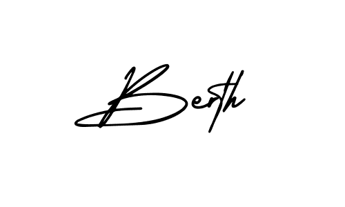How to Draw Berth signature style? AmerikaSignatureDemo-Regular is a latest design signature styles for name Berth. Berth signature style 3 images and pictures png