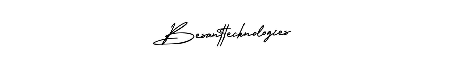 The best way (AmerikaSignatureDemo-Regular) to make a short signature is to pick only two or three words in your name. The name Besanttechnologies include a total of six letters. For converting this name. Besanttechnologies signature style 3 images and pictures png