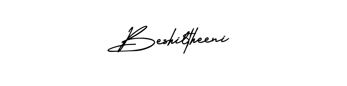 It looks lik you need a new signature style for name Beshiltheeni. Design unique handwritten (AmerikaSignatureDemo-Regular) signature with our free signature maker in just a few clicks. Beshiltheeni signature style 3 images and pictures png