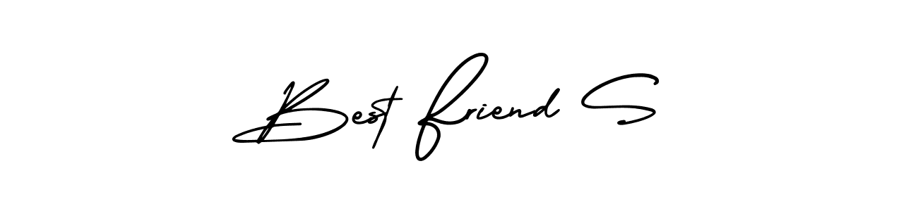 The best way (AmerikaSignatureDemo-Regular) to make a short signature is to pick only two or three words in your name. The name Best Friend S include a total of six letters. For converting this name. Best Friend S signature style 3 images and pictures png