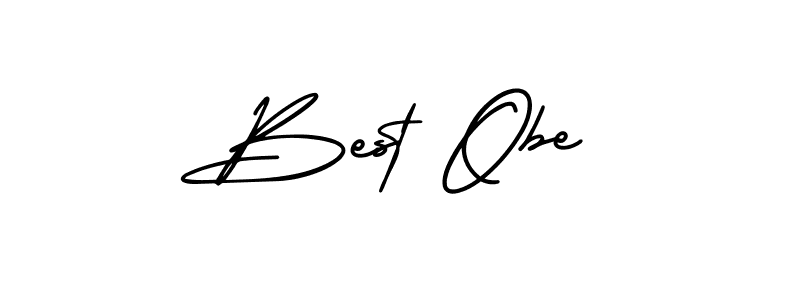 How to make Best Obe name signature. Use AmerikaSignatureDemo-Regular style for creating short signs online. This is the latest handwritten sign. Best Obe signature style 3 images and pictures png