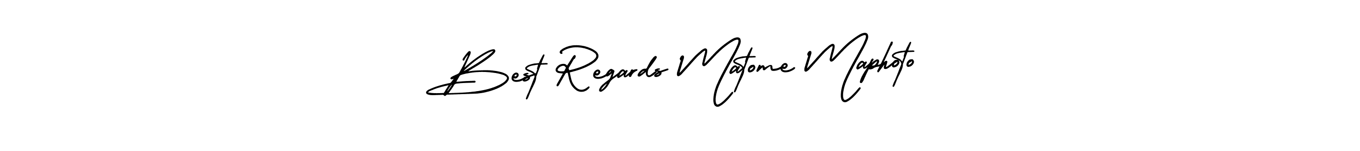 The best way (AmerikaSignatureDemo-Regular) to make a short signature is to pick only two or three words in your name. The name Best Regards Matome Maphoto include a total of six letters. For converting this name. Best Regards Matome Maphoto signature style 3 images and pictures png