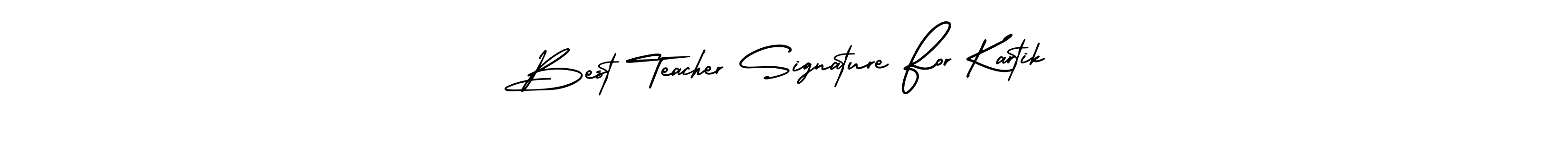 Design your own signature with our free online signature maker. With this signature software, you can create a handwritten (AmerikaSignatureDemo-Regular) signature for name Best Teacher Signature For Kartik. Best Teacher Signature For Kartik signature style 3 images and pictures png