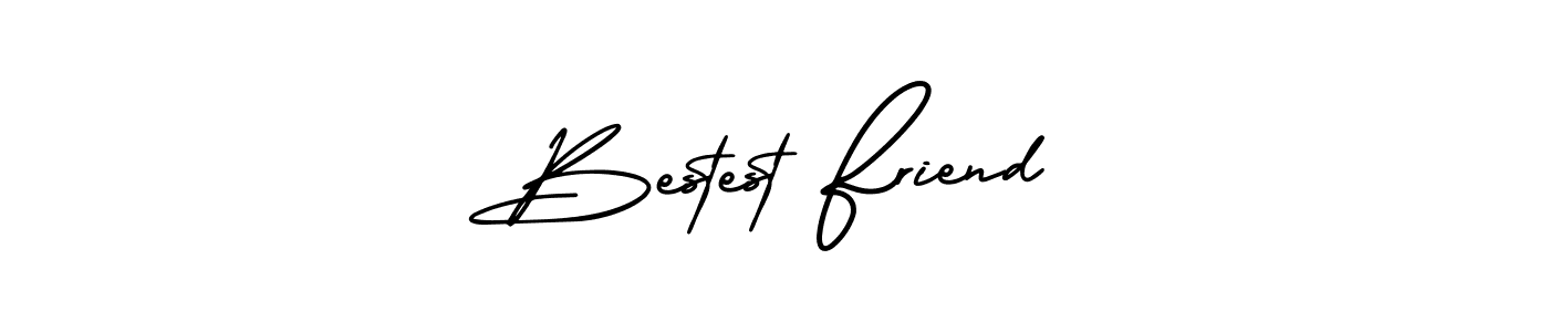 Make a beautiful signature design for name Bestest Friend. With this signature (AmerikaSignatureDemo-Regular) style, you can create a handwritten signature for free. Bestest Friend signature style 3 images and pictures png