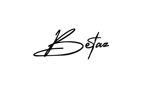 You should practise on your own different ways (AmerikaSignatureDemo-Regular) to write your name (Betaz) in signature. don't let someone else do it for you. Betaz signature style 3 images and pictures png