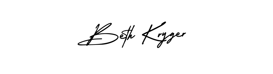 Use a signature maker to create a handwritten signature online. With this signature software, you can design (AmerikaSignatureDemo-Regular) your own signature for name Beth Kryger. Beth Kryger signature style 3 images and pictures png