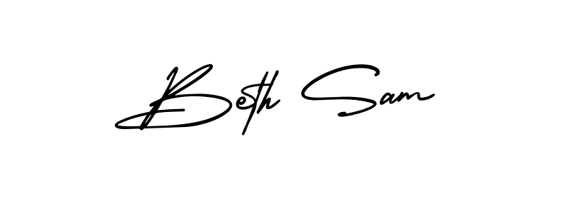 It looks lik you need a new signature style for name Beth Sam. Design unique handwritten (AmerikaSignatureDemo-Regular) signature with our free signature maker in just a few clicks. Beth Sam signature style 3 images and pictures png