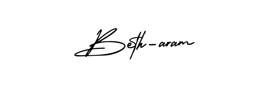 This is the best signature style for the Beth-aram name. Also you like these signature font (AmerikaSignatureDemo-Regular). Mix name signature. Beth-aram signature style 3 images and pictures png