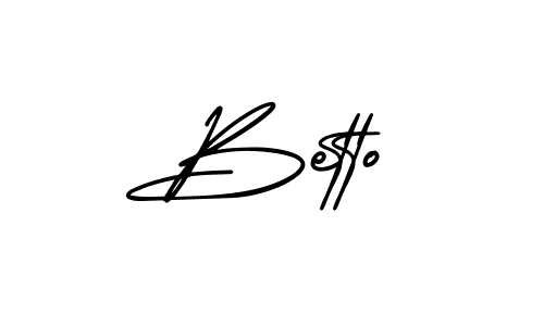 Design your own signature with our free online signature maker. With this signature software, you can create a handwritten (AmerikaSignatureDemo-Regular) signature for name Betto. Betto signature style 3 images and pictures png