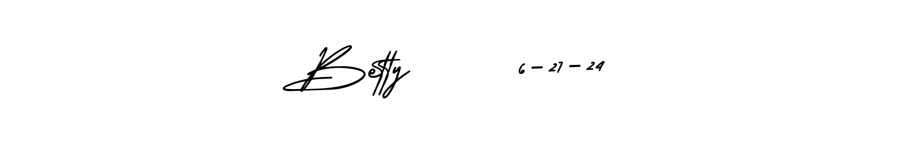 Use a signature maker to create a handwritten signature online. With this signature software, you can design (AmerikaSignatureDemo-Regular) your own signature for name Betty      6-27-24. Betty      6-27-24 signature style 3 images and pictures png