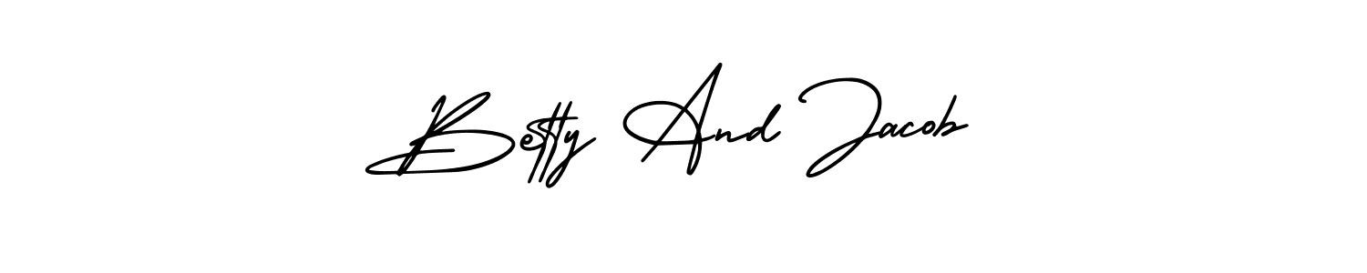 Use a signature maker to create a handwritten signature online. With this signature software, you can design (AmerikaSignatureDemo-Regular) your own signature for name Betty And Jacob. Betty And Jacob signature style 3 images and pictures png