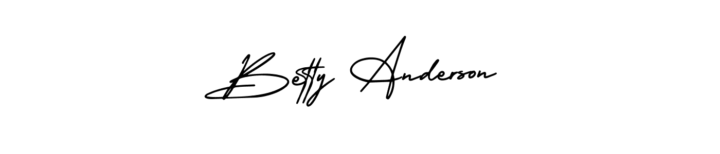 AmerikaSignatureDemo-Regular is a professional signature style that is perfect for those who want to add a touch of class to their signature. It is also a great choice for those who want to make their signature more unique. Get Betty Anderson name to fancy signature for free. Betty Anderson signature style 3 images and pictures png