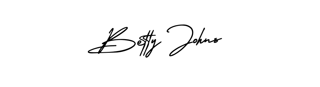 The best way (AmerikaSignatureDemo-Regular) to make a short signature is to pick only two or three words in your name. The name Betty Johns include a total of six letters. For converting this name. Betty Johns signature style 3 images and pictures png