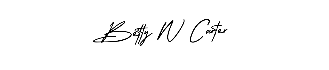 Create a beautiful signature design for name Betty W Carter. With this signature (AmerikaSignatureDemo-Regular) fonts, you can make a handwritten signature for free. Betty W Carter signature style 3 images and pictures png
