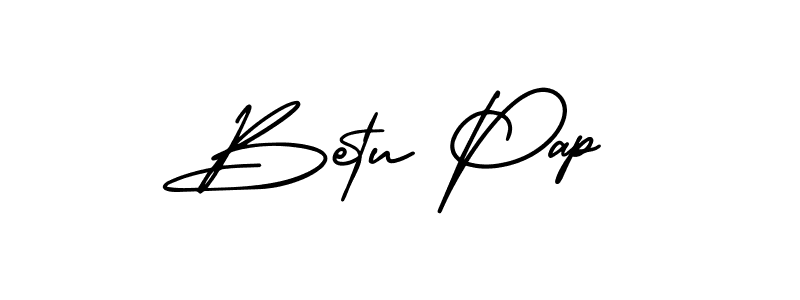 Betu Pap stylish signature style. Best Handwritten Sign (AmerikaSignatureDemo-Regular) for my name. Handwritten Signature Collection Ideas for my name Betu Pap. Betu Pap signature style 3 images and pictures png