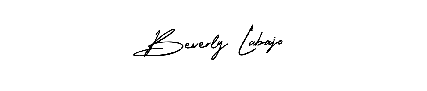 You should practise on your own different ways (AmerikaSignatureDemo-Regular) to write your name (Beverly Labajo) in signature. don't let someone else do it for you. Beverly Labajo signature style 3 images and pictures png