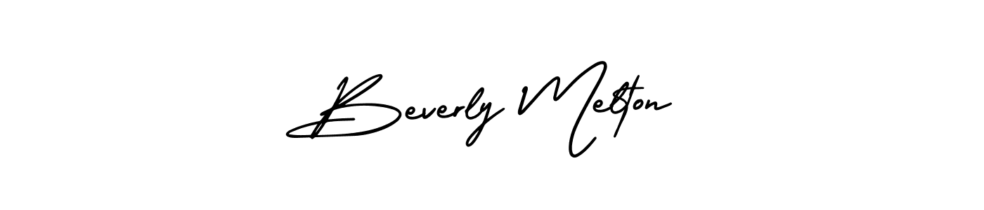 Create a beautiful signature design for name Beverly Melton. With this signature (AmerikaSignatureDemo-Regular) fonts, you can make a handwritten signature for free. Beverly Melton signature style 3 images and pictures png