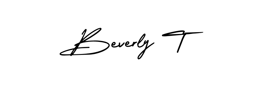 The best way (AmerikaSignatureDemo-Regular) to make a short signature is to pick only two or three words in your name. The name Beverly T include a total of six letters. For converting this name. Beverly T signature style 3 images and pictures png