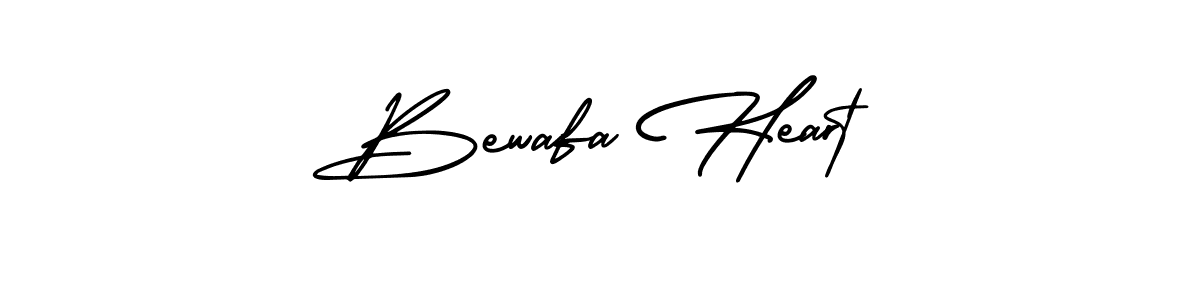 Bewafa Heart stylish signature style. Best Handwritten Sign (AmerikaSignatureDemo-Regular) for my name. Handwritten Signature Collection Ideas for my name Bewafa Heart. Bewafa Heart signature style 3 images and pictures png