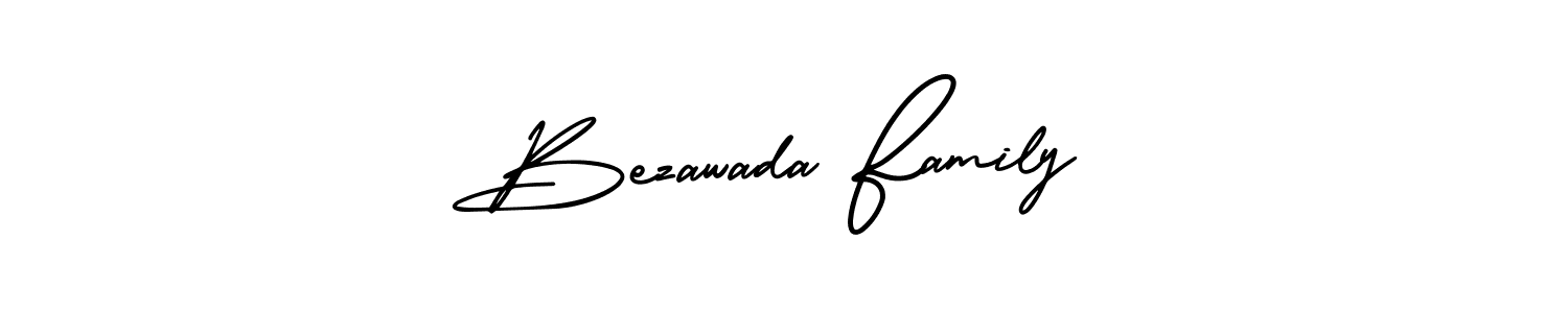 Use a signature maker to create a handwritten signature online. With this signature software, you can design (AmerikaSignatureDemo-Regular) your own signature for name Bezawada Family. Bezawada Family signature style 3 images and pictures png