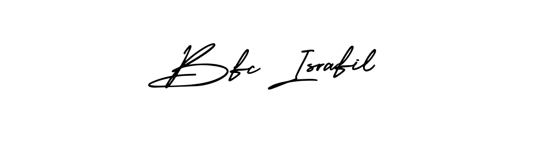 Similarly AmerikaSignatureDemo-Regular is the best handwritten signature design. Signature creator online .You can use it as an online autograph creator for name Bfc Israfil. Bfc Israfil signature style 3 images and pictures png