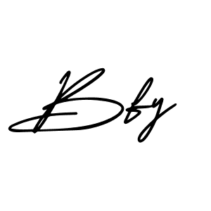 How to make Bfy name signature. Use AmerikaSignatureDemo-Regular style for creating short signs online. This is the latest handwritten sign. Bfy signature style 3 images and pictures png