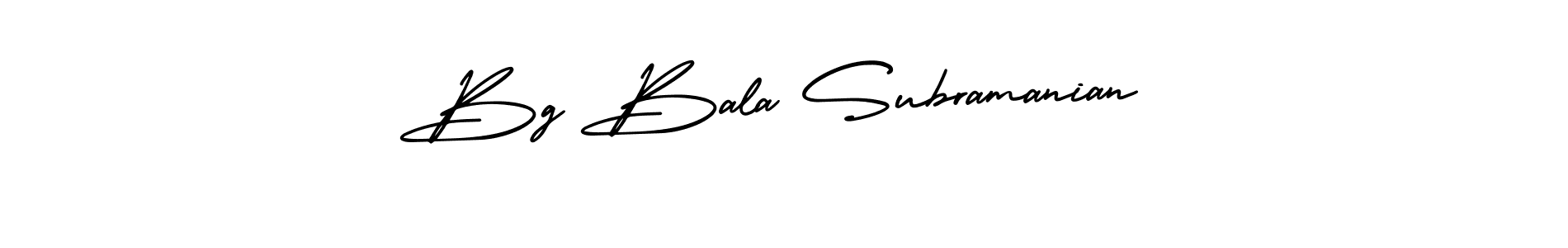 It looks lik you need a new signature style for name Bg Bala Subramanian. Design unique handwritten (AmerikaSignatureDemo-Regular) signature with our free signature maker in just a few clicks. Bg Bala Subramanian signature style 3 images and pictures png