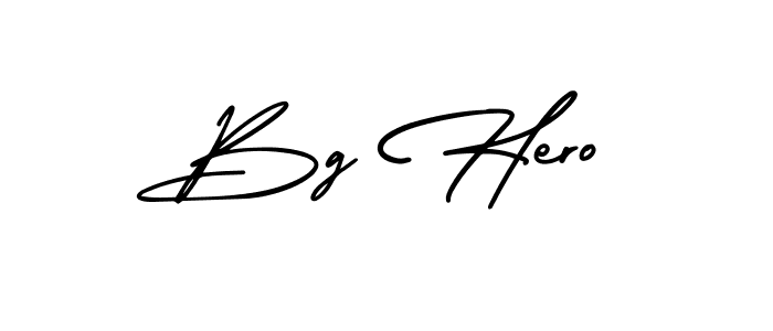 How to make Bg Hero name signature. Use AmerikaSignatureDemo-Regular style for creating short signs online. This is the latest handwritten sign. Bg Hero signature style 3 images and pictures png