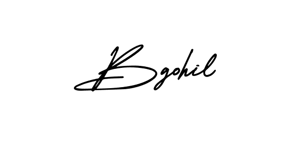 AmerikaSignatureDemo-Regular is a professional signature style that is perfect for those who want to add a touch of class to their signature. It is also a great choice for those who want to make their signature more unique. Get Bgohil name to fancy signature for free. Bgohil signature style 3 images and pictures png