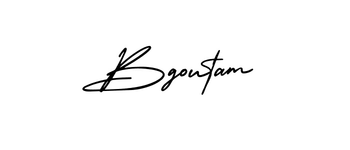 How to make Bgoutam signature? AmerikaSignatureDemo-Regular is a professional autograph style. Create handwritten signature for Bgoutam name. Bgoutam signature style 3 images and pictures png