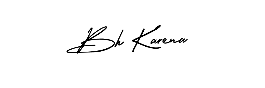 Make a beautiful signature design for name Bh Karena. Use this online signature maker to create a handwritten signature for free. Bh Karena signature style 3 images and pictures png