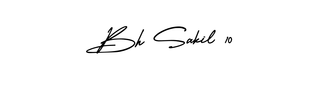 Similarly AmerikaSignatureDemo-Regular is the best handwritten signature design. Signature creator online .You can use it as an online autograph creator for name Bh Sakil 10. Bh Sakil 10 signature style 3 images and pictures png