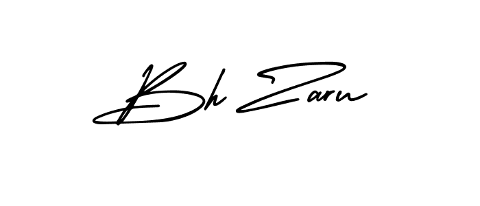 Make a beautiful signature design for name Bh Zaru. With this signature (AmerikaSignatureDemo-Regular) style, you can create a handwritten signature for free. Bh Zaru signature style 3 images and pictures png