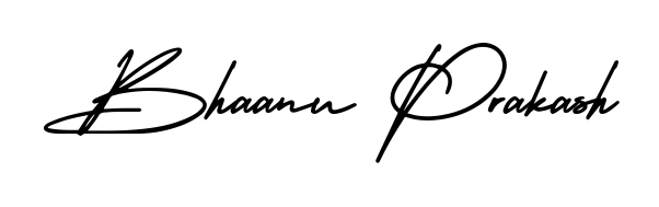 A dynamic signature style for Bhaanu Prakash using AmerikaSignatureDemo-Regular script. Designed to look authentic, handwritten, and professional. Bhaanu Prakash signature style 3 images and pictures png