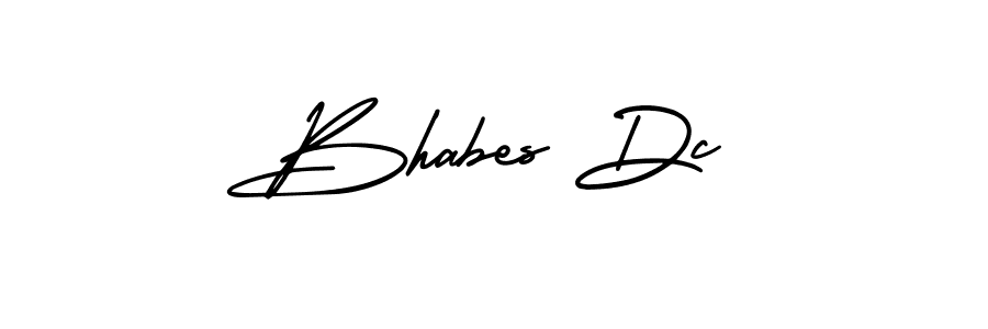 The best way (AmerikaSignatureDemo-Regular) to make a short signature is to pick only two or three words in your name. The name Bhabes Dc include a total of six letters. For converting this name. Bhabes Dc signature style 3 images and pictures png