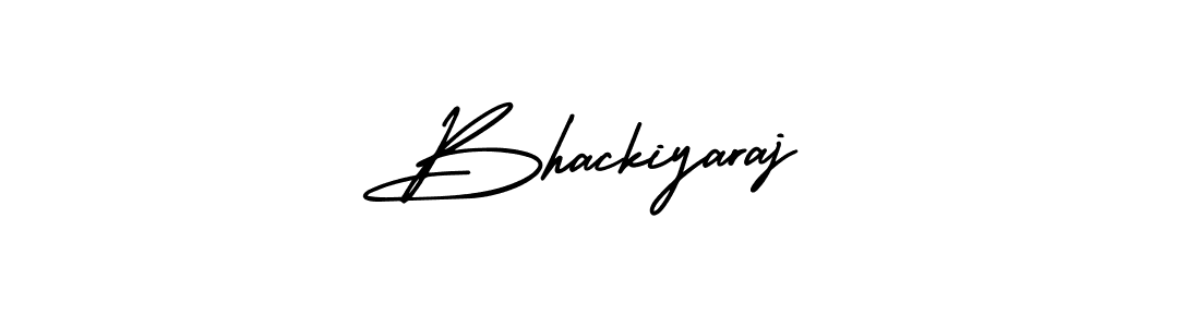 This is the best signature style for the Bhackiyaraj name. Also you like these signature font (AmerikaSignatureDemo-Regular). Mix name signature. Bhackiyaraj signature style 3 images and pictures png