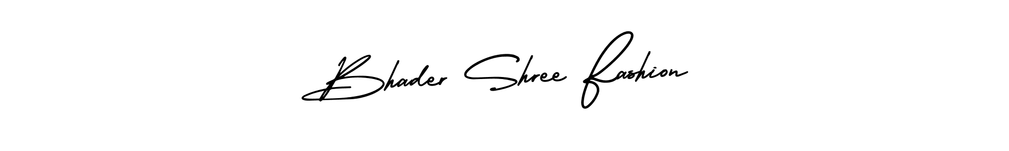 if you are searching for the best signature style for your name Bhader Shree Fashion. so please give up your signature search. here we have designed multiple signature styles  using AmerikaSignatureDemo-Regular. Bhader Shree Fashion signature style 3 images and pictures png