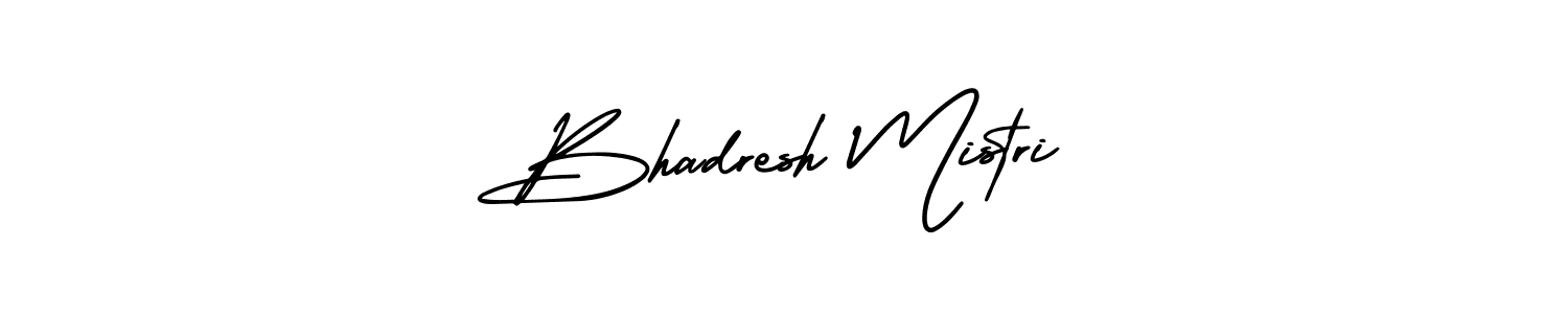 Create a beautiful signature design for name Bhadresh Mistri. With this signature (AmerikaSignatureDemo-Regular) fonts, you can make a handwritten signature for free. Bhadresh Mistri signature style 3 images and pictures png