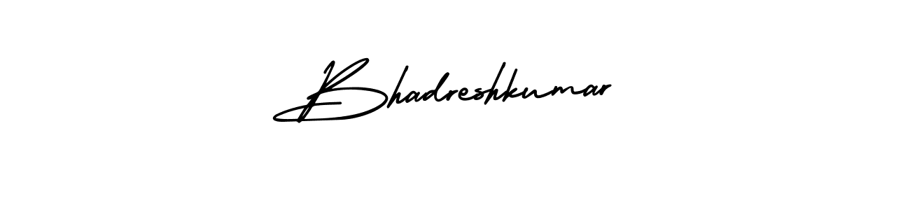 Make a beautiful signature design for name Bhadreshkumar. With this signature (AmerikaSignatureDemo-Regular) style, you can create a handwritten signature for free. Bhadreshkumar signature style 3 images and pictures png