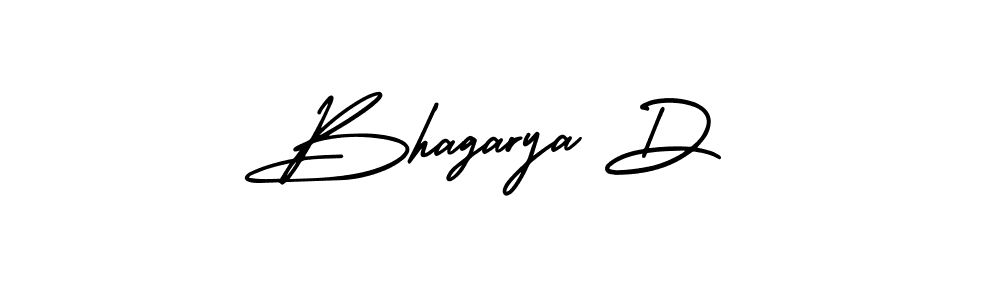 Design your own signature with our free online signature maker. With this signature software, you can create a handwritten (AmerikaSignatureDemo-Regular) signature for name Bhagarya D. Bhagarya D signature style 3 images and pictures png