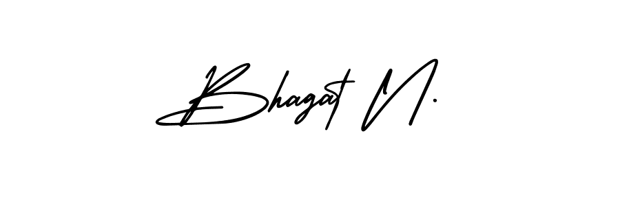 How to make Bhagat N. name signature. Use AmerikaSignatureDemo-Regular style for creating short signs online. This is the latest handwritten sign. Bhagat N. signature style 3 images and pictures png