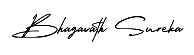 Similarly AmerikaSignatureDemo-Regular is the best handwritten signature design. Signature creator online. You can use it as an online autograph creator for name Bhagavath Sureka. Bhagavath Sureka signature style 3 images and pictures png