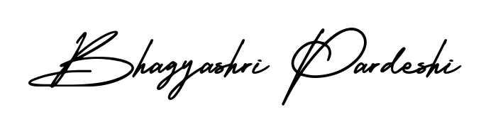 Check out images of Autograph of Bhagyashri Pardeshi name. Actor Bhagyashri Pardeshi Signature Style. AmerikaSignatureDemo-Regular is a professional sign style online. Bhagyashri Pardeshi signature style 3 images and pictures png