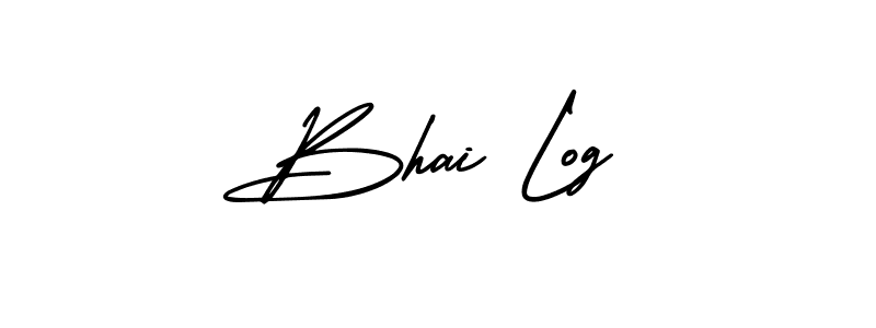 Use a signature maker to create a handwritten signature online. With this signature software, you can design (AmerikaSignatureDemo-Regular) your own signature for name Bhai Log. Bhai Log signature style 3 images and pictures png