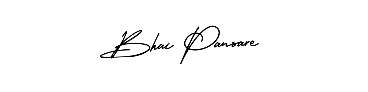 Use a signature maker to create a handwritten signature online. With this signature software, you can design (AmerikaSignatureDemo-Regular) your own signature for name Bhai Pansare. Bhai Pansare signature style 3 images and pictures png