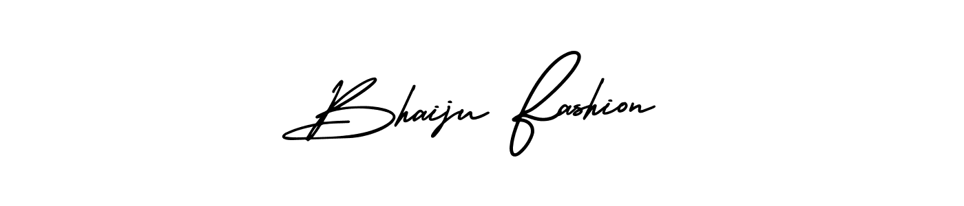 The best way (AmerikaSignatureDemo-Regular) to make a short signature is to pick only two or three words in your name. The name Bhaiju Fashion include a total of six letters. For converting this name. Bhaiju Fashion signature style 3 images and pictures png