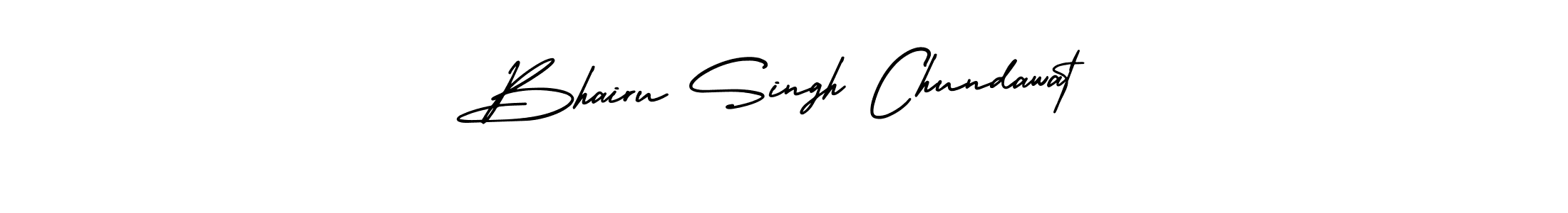 The best way (AmerikaSignatureDemo-Regular) to make a short signature is to pick only two or three words in your name. The name Bhairu Singh Chundawat include a total of six letters. For converting this name. Bhairu Singh Chundawat signature style 3 images and pictures png